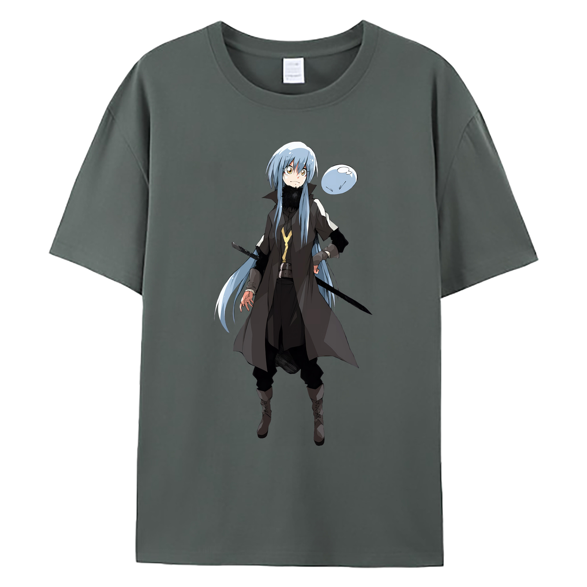 （画像用） 転スラ Regarding Reincarnated to Slime 綿100％ メンズ半袖Tシャツ｜肌触りやわらか＆通気性